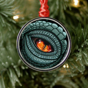 Urauge eines Reptilienräubers Ornament Aus Metall