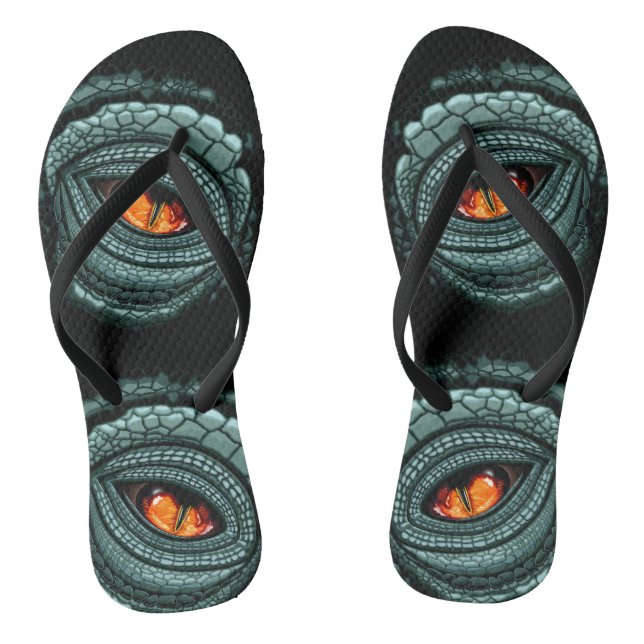 Urauge Reptilien-Räuber Flip Flops (Fußbett)