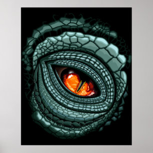 Urauge Reptilien-Räuber Poster