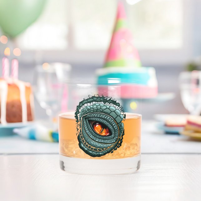 Urauge Reptilien-Räuber Whiskyglas (Insitu (Geburtstag))