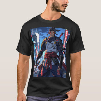 Urbain Ronin : Neon Samurai Anime T-Shirt