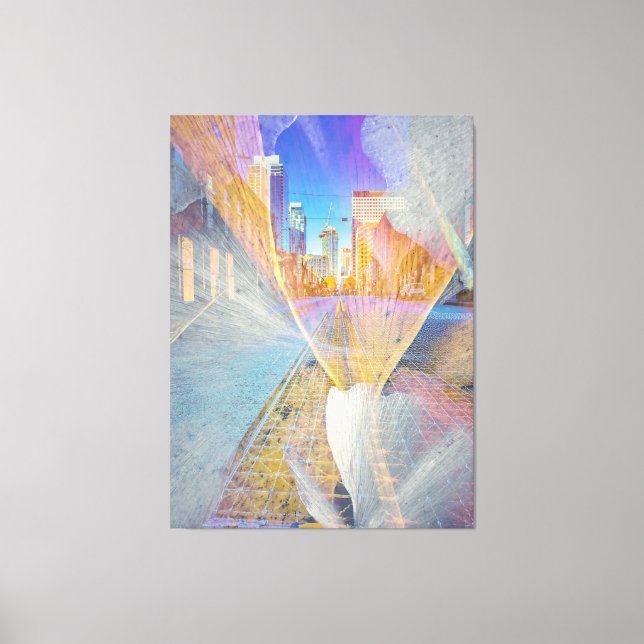 Urban Abstrakt Cityscape Leinwanddruck (Vorderseite)