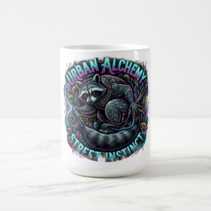 Urban Alchemy Waschbär Langarmshirt Kaffeetasse