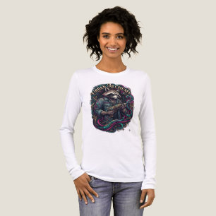 Urban Alchemy Waschbär-Langarmshirt Tri-Blend Shirt