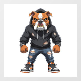 Urban Alpha Bulldog � Street Style Mascot  Fensteraufkleber