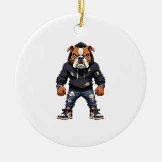 Urban Alpha Bulldog � Street Style Mascot  Keramik Ornament