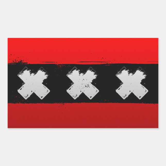 Urban Amsterdam Rechteckiger Aufkleber (Vorderseite)