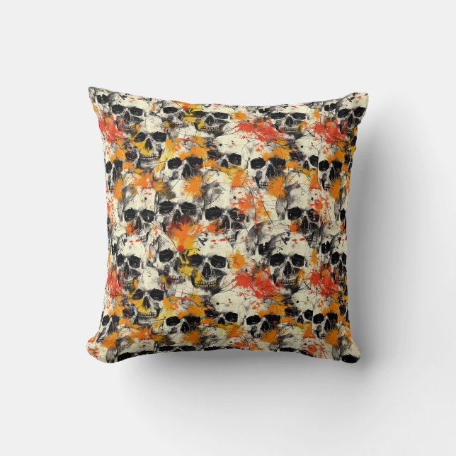 Urban Art Skull Pillow Design, Cojín B51 Kissen (Vorderseite)