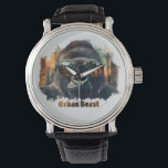 Urban Beast Gorilla mit Sonnenbrille Armbanduhr<br><div class="desc">Dieses Design setzt mit der Darstellung eines coolen Gorillas in sportlichen Farbtönen und der Ausstrahlung eines urbanen Ambientes einen Haken. Die selbstbewusste Pose des Gorillas und der kühne "Urban Beast"-Text strahlen eine düstere und rebellische Einstellung aus. Diese Grafik ist perfekt für diejenigen, die einen einzigartigen und individualistischen Stil, sodass es...</div>