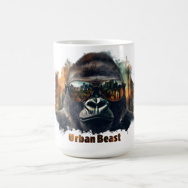 Urban Beast Gorilla mit Sonnenbrille Kaffeetasse (Mittel)