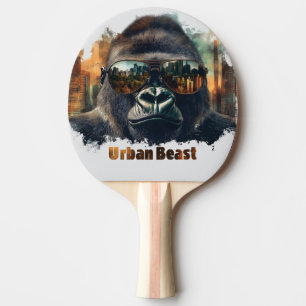 Urban Beast Gorilla mit Sonnenbrille Tischtennis Schläger