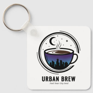 Urban Brew City Skyline Kaffee Schlüsselanhänger
