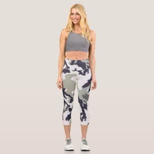Urban Camouflage Pattern Capri Leggings