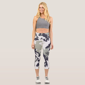 Urban Camouflage Pattern Capri Leggings