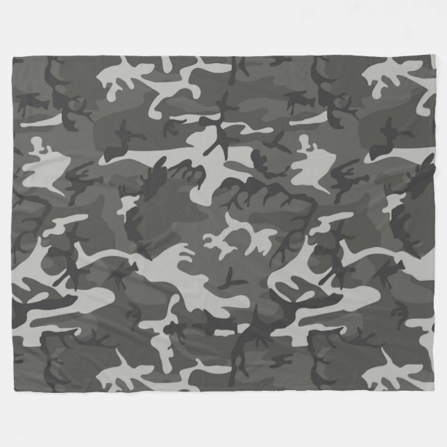 Urban Camouflage Pattern Fleecedecke (Vorderseite (Horizontal))