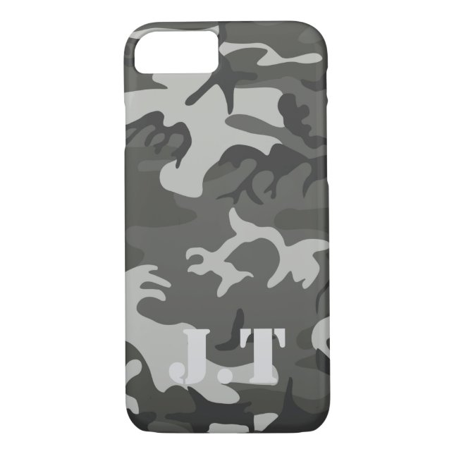Urban Camouflage Pattern Monogramm Case-Mate iPhone Hülle (Rückseite)