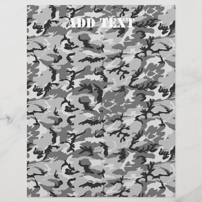 Urban Camouflage Pattern - Schwarz & Grau (Vorderseite)