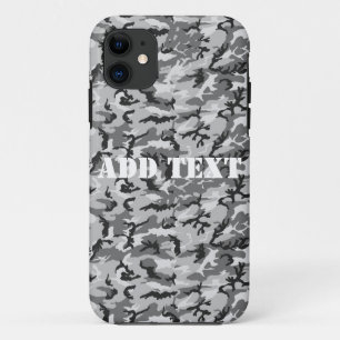 Urban Camouflage Pattern - Schwarz & Grau iPhone 11 Hülle
