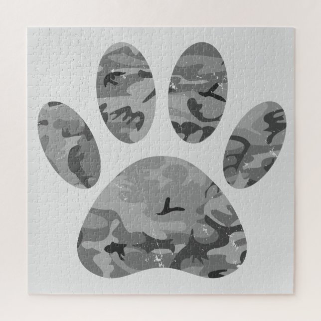 Urban Camouflage Puppy Paw Print (Vertikal)