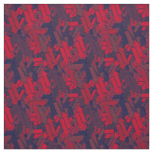 Urban Chaos in jeder Art rotes Navy Pfeile Muster Stoff
