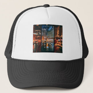 Urban City Night Cyberpunk Ästhetik Trucker Hut - Truckerkappe
