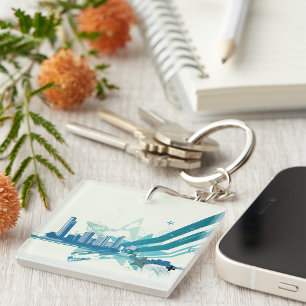 Urban Cityscape Schlüsselanhänger