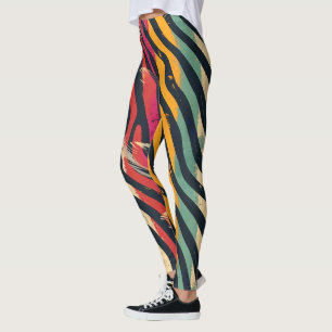 Urban Colors Zebra Stripes Leggings