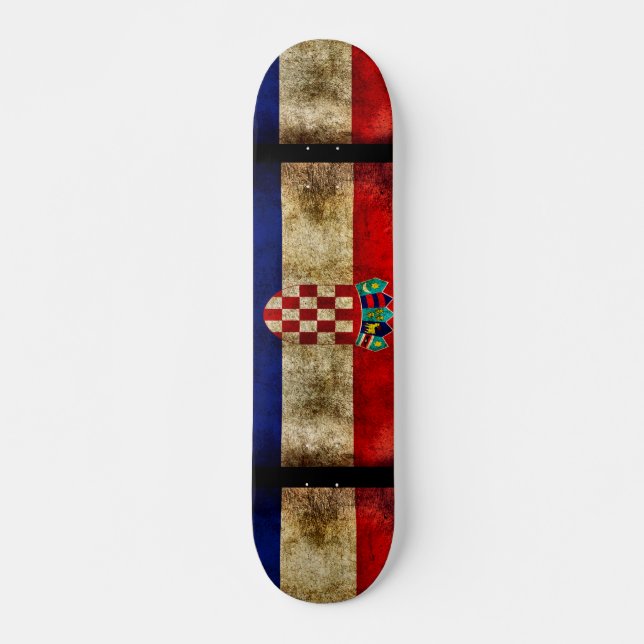 Urban Croatia Grunge Custom Pro Park Board Skateboard (Vorne)