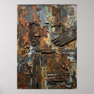 Urban Decay Industrial Mixed-Media Kunstwerk Poster