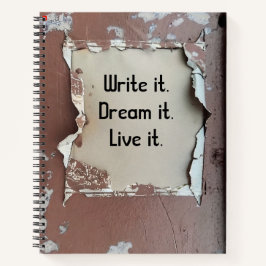 Urban Decay Theme - Grungy Paint Spiral Notebook Notizbuch