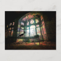 Urban Decke Alt gesteinigtes Glas Schwarze Katze