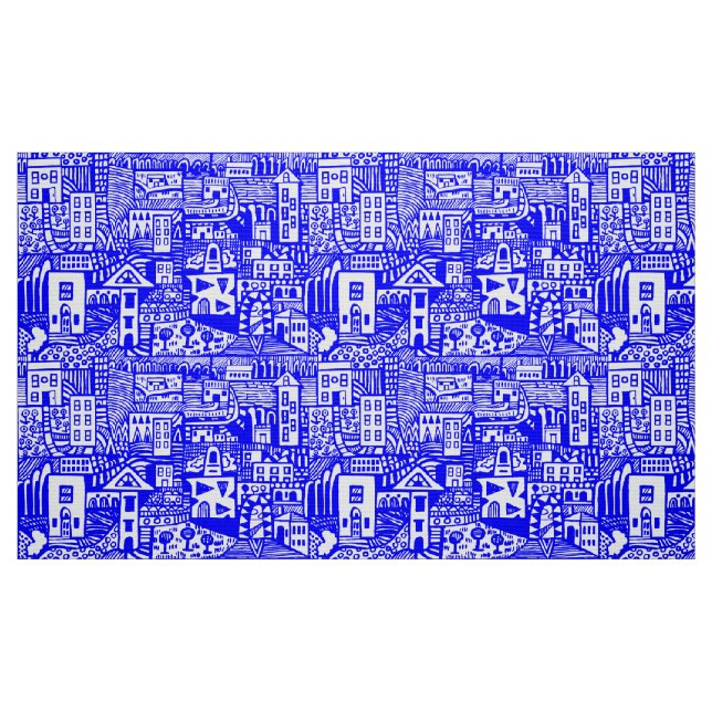 Urban Dream - Blau Stoff (Fat Quarter (45,7 x 55,9 cm))