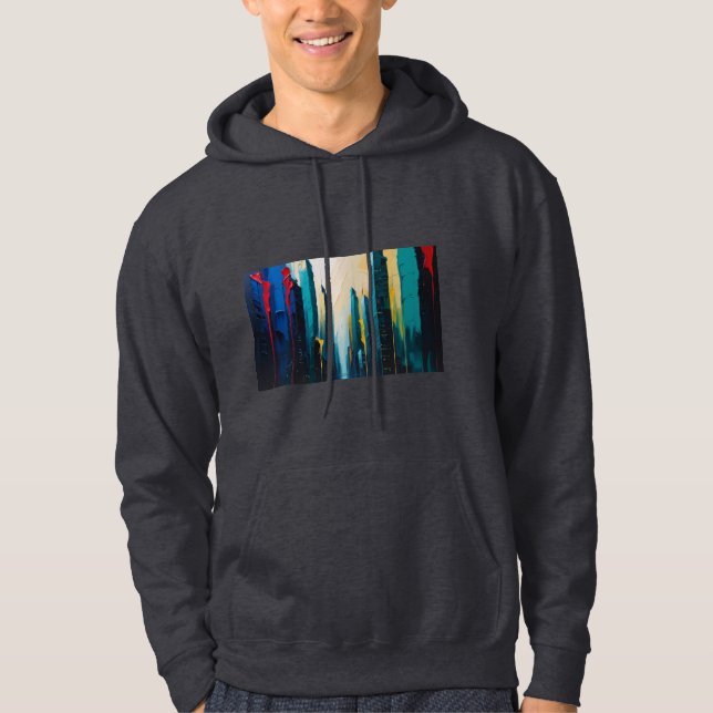 Urban Drip – Abstrakte Stadtlandschaft Tee (Vorderseite)