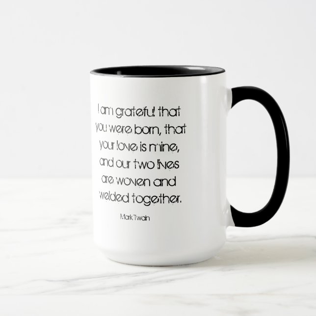 Urban, edgy Tasse - Ich bin dankbar, dass Sie gebo (Rechts)