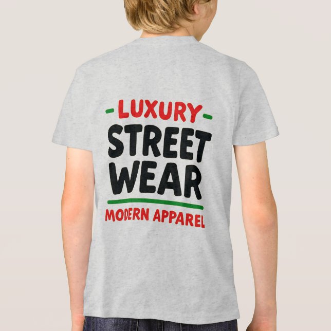 Urban Elegance: Luxury Street Wear Design Tri-Blend Shirt (Rückseite)