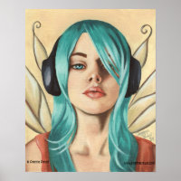 Urban Fairy Poster Musique Féerie Art Faery Art