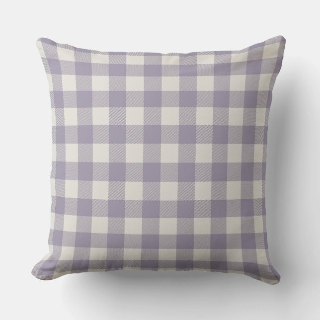Urban Farmhouse Buffalo Kariert | Summer Blue Kissen (Vorderseite)