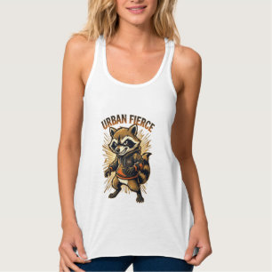 Urban Fierce Waschbär Hoodie Grafik T-Shirt Tank Top