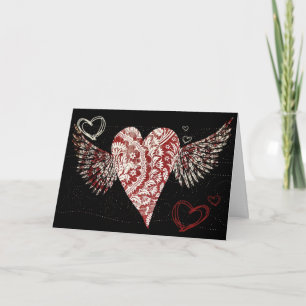 Urban Fleur Winged Heart Karte