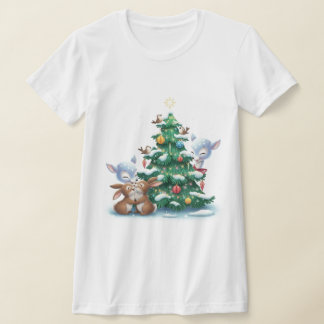 Urban Forest Rebels: 3D Graffiti Winter Wildlife T-Shirt