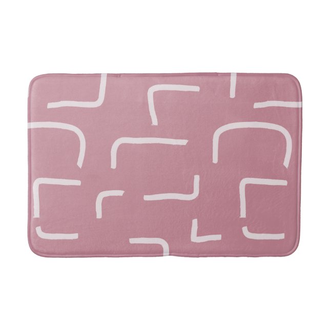 Urban Geo | Blush Muted | Blender Muster Badematte (Vorderseite)