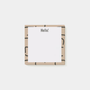 Urban Geo Onyx Neutral Blender Muster Post-it Klebezettel