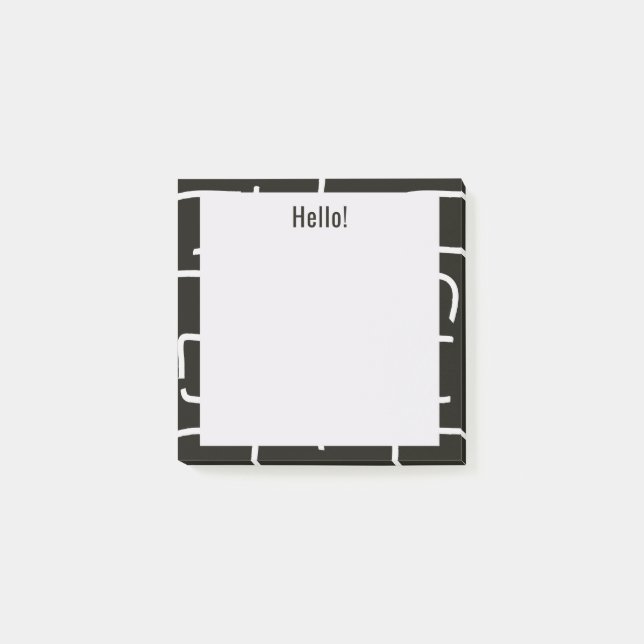 Urban Geo | Onyx Neutral | Blender Muster Post-it Klebezettel (Vorderseite)