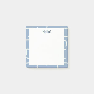 Urban Geo Staubblau Blender-Muster Post-it Klebezettel