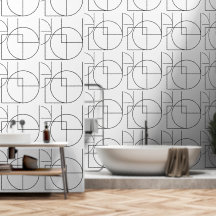 Urban Geometric Black and White Pattern
