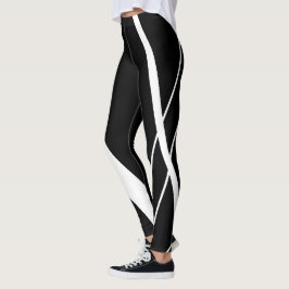 Urban Geometrie Schwarz-Weiß Leggings