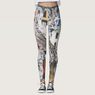 Urban gerissene Poster-Typografie Frauen-Leggings Leggings