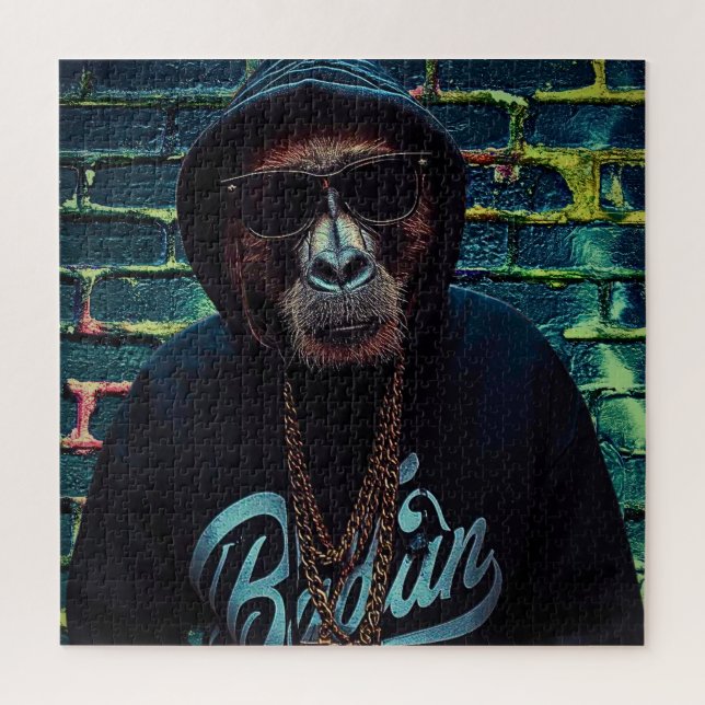 Urban Gorilla – Street Style Canvas Art Print (Vertikal)