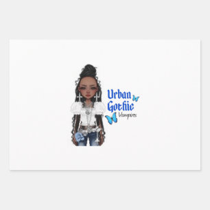 Urban Gothic Vampires Gift Wrap 8 Geschenkpapier Set