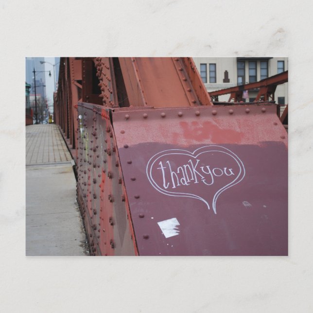 Urban Graffiti danke Postcard Postkarte (Vorderseite)